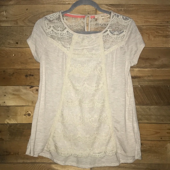 Cream Lace Detailed Blouse - Picture 1 of 5